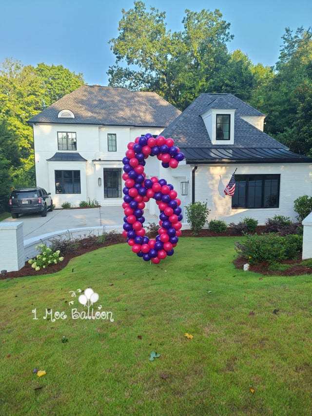 Balloon yard number for birthdays - Available at 1 Moe Balloon